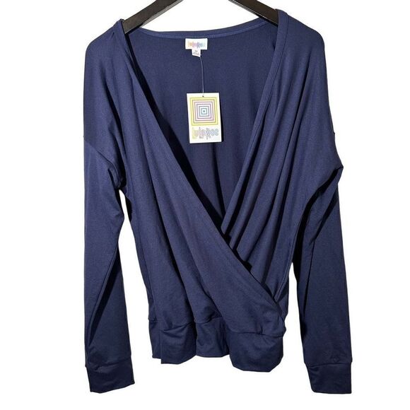 NWT LuLaRoe long sleeve crossover top size M - Picture 1 of 5